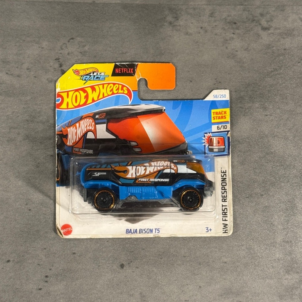 Hot Wheels Baja Bison T5 Blue HW First Response 58/250 2024 Track Stars NEW